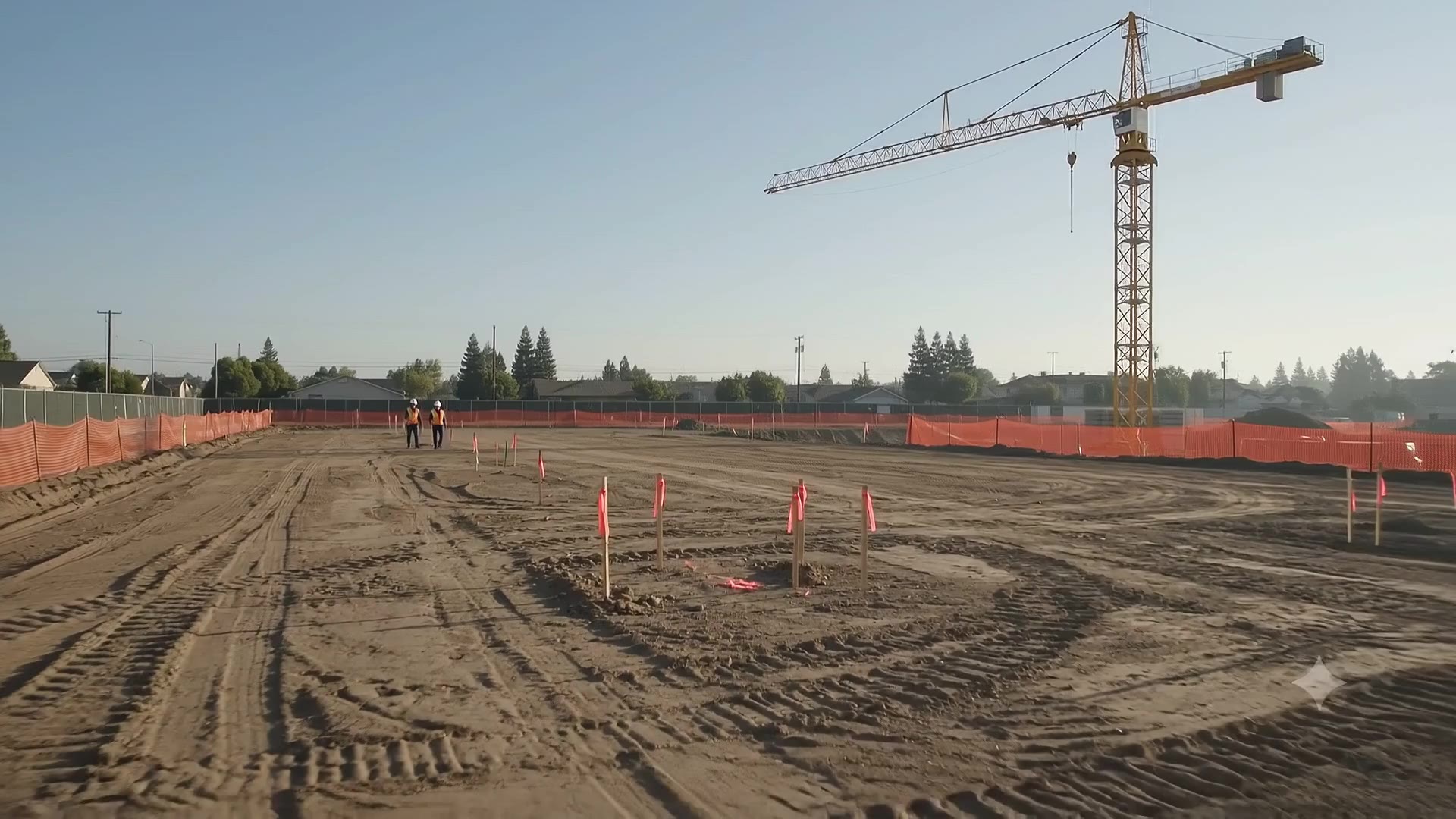 Empty lot before construction