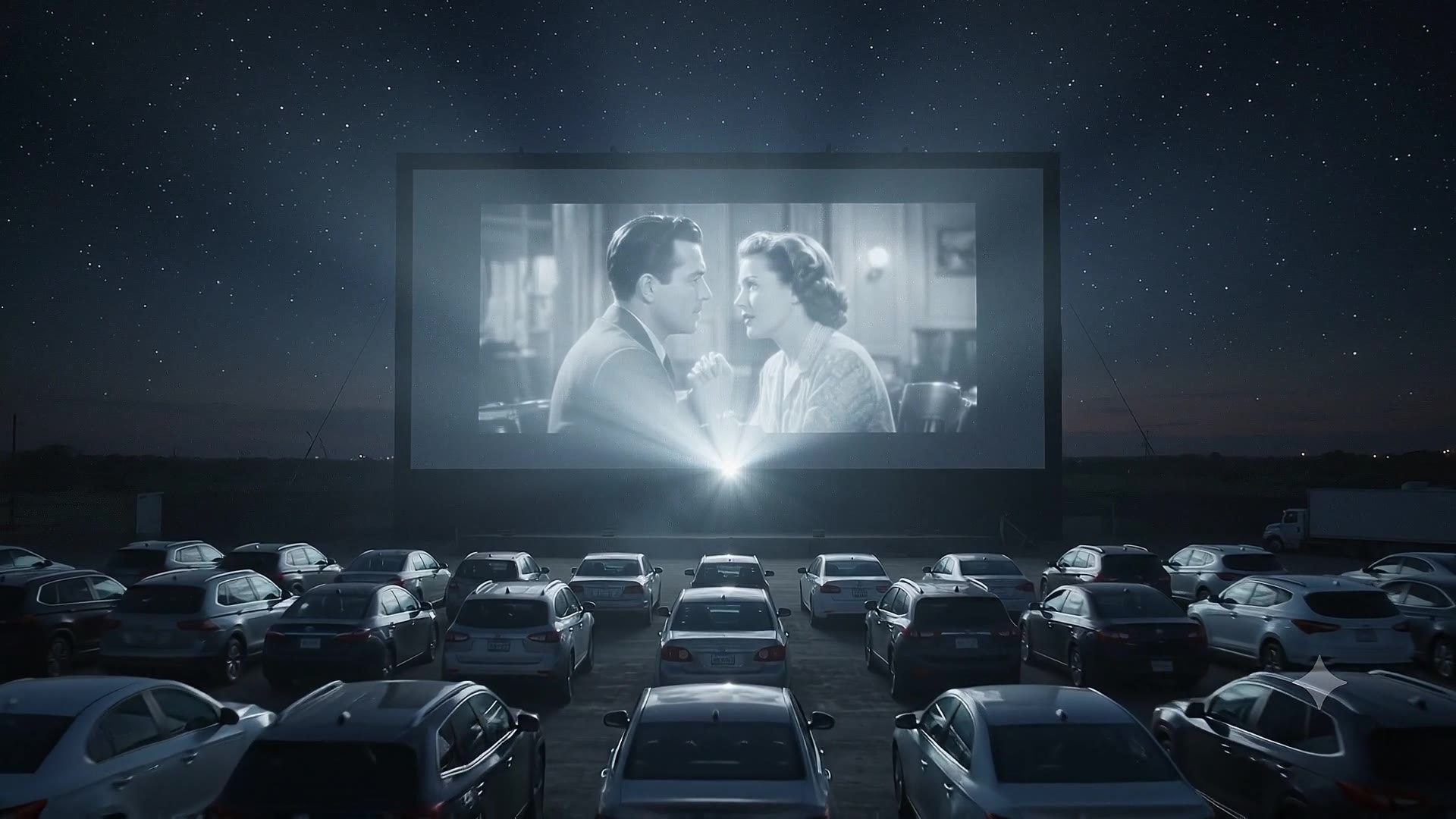 Twilight over the lot
